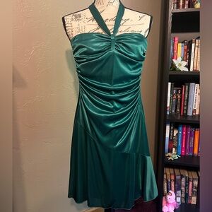 City Triangles Green Halter Dress